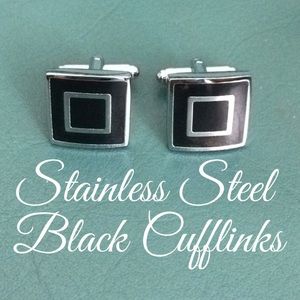 🆕Black Stainless Steel Cuff links ⭐️